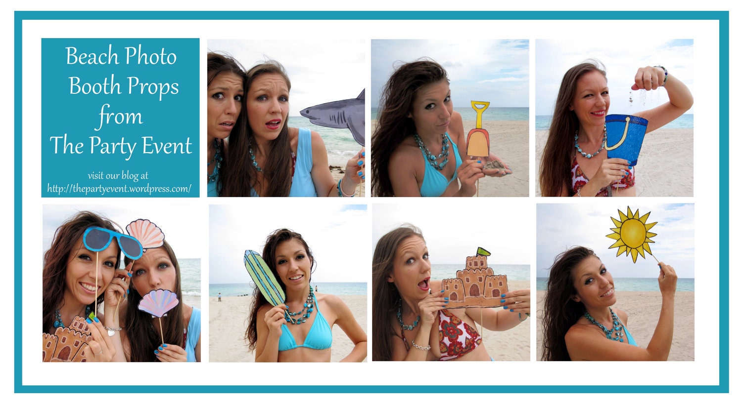 beach photo booth props - perfect for a summer party or to celebrate a vacation