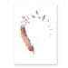 LOVE bird feather ART PRINT 12X16 original watercolor painting illustration home wall decor  modern contemporary reproduction poster