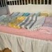 Fitted Crib Sheet Baby Bedding Bright Yellow Taza Ribbon Print