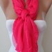 New - Mother's Day Gift -  Pink Scarf - Tulle Fabric - Seamless Shawl - Handmade Fashion