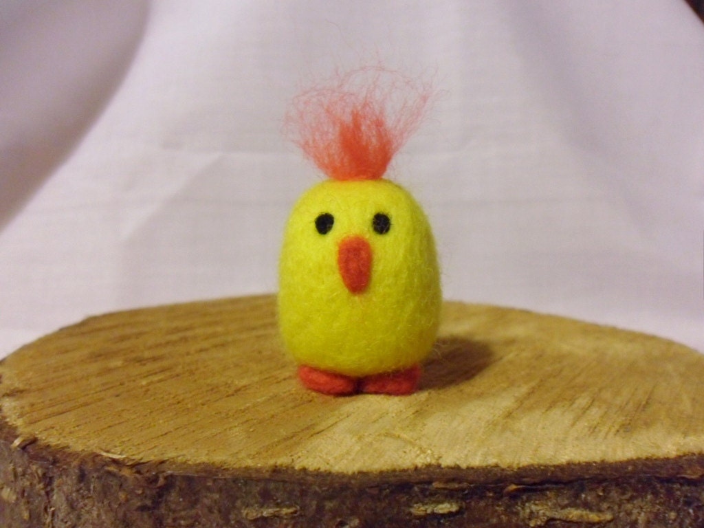RESERVED - Needle Felted Chick - miniature Chick figure - 100% merino wool - RESERVED