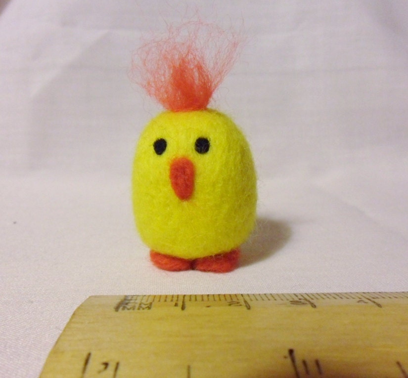 RESERVED - Needle Felted Chick - miniature Chick figure - 100% merino wool - RESERVED