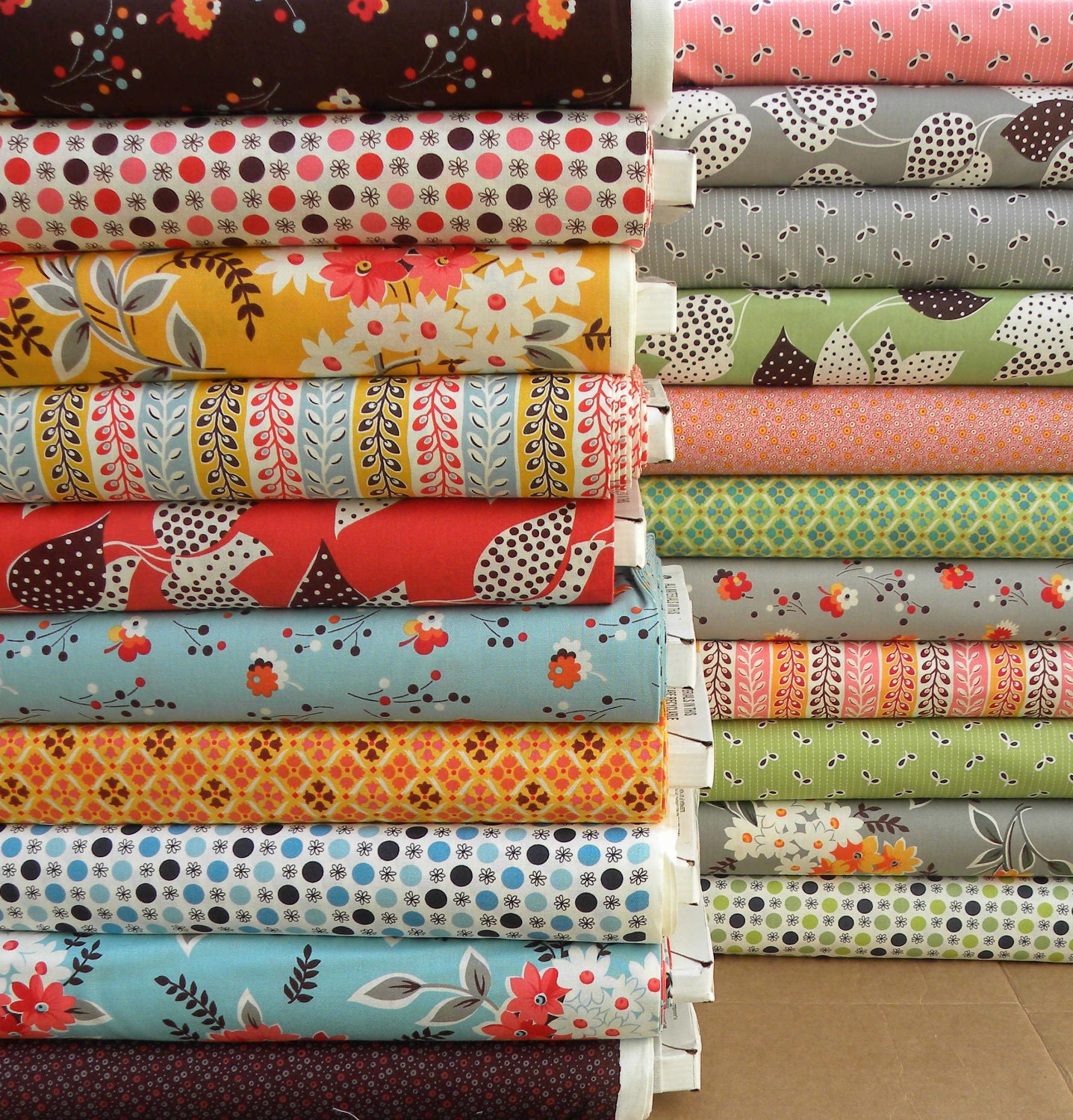 Flea Market Fancy by Denyse Schmidt, Entire Collection in Half-Yard Bundle of 21. Save with bundle pricing.