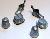 Vintage Metal Monopoly Pieces