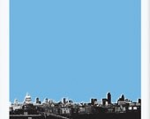 London Blue Screenprint