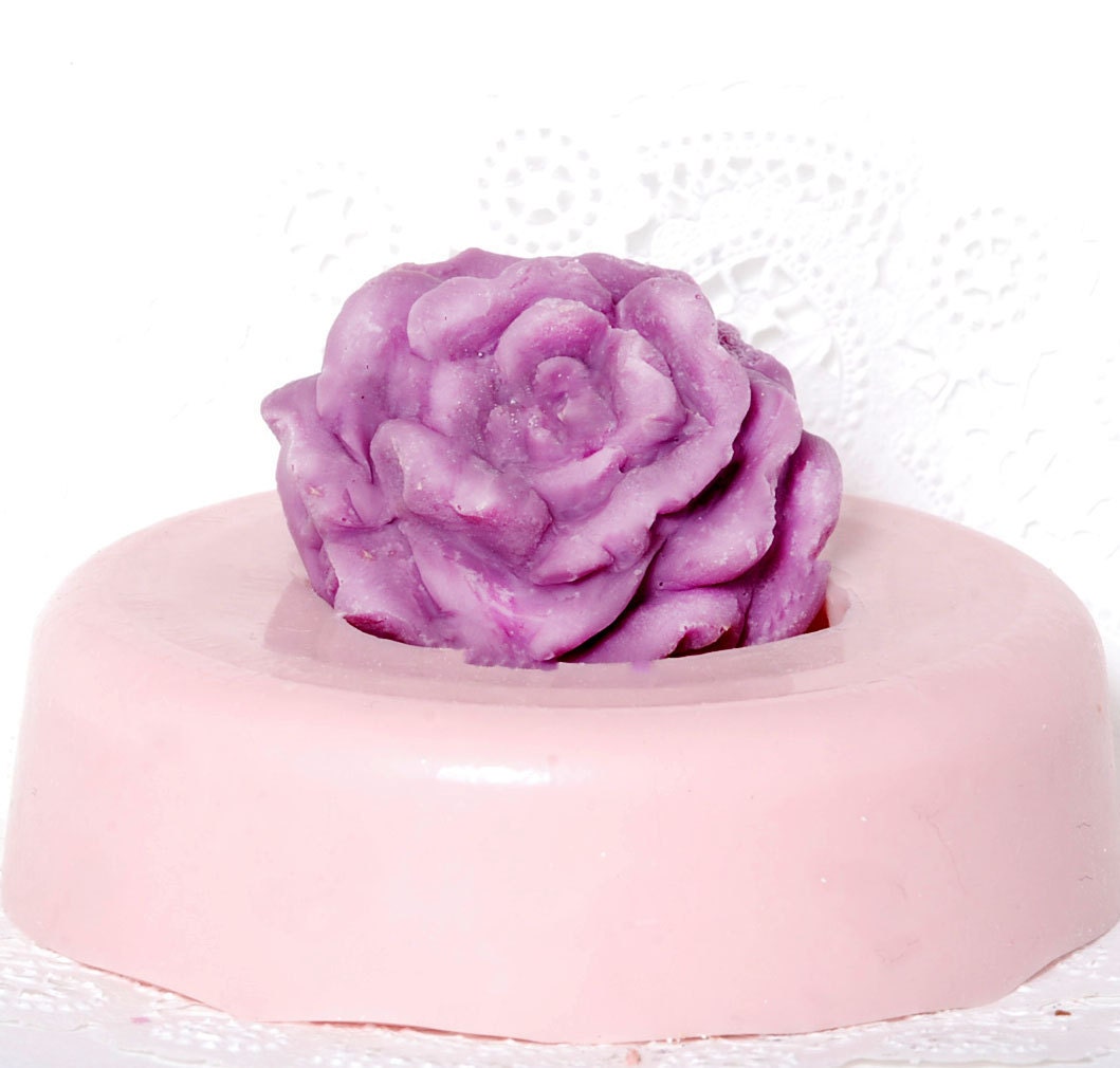 Cabbage Rose Silicone mold - Large rose food safe silicone - gum paste mold - sugarcraft mold - chocolate mold - handmade  in the USA mold