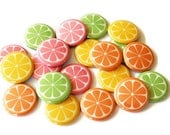 Fruit Buttons - Set of 20 Pinback Buttons - Summer Citrus Fruit Buttons - GandGButtons