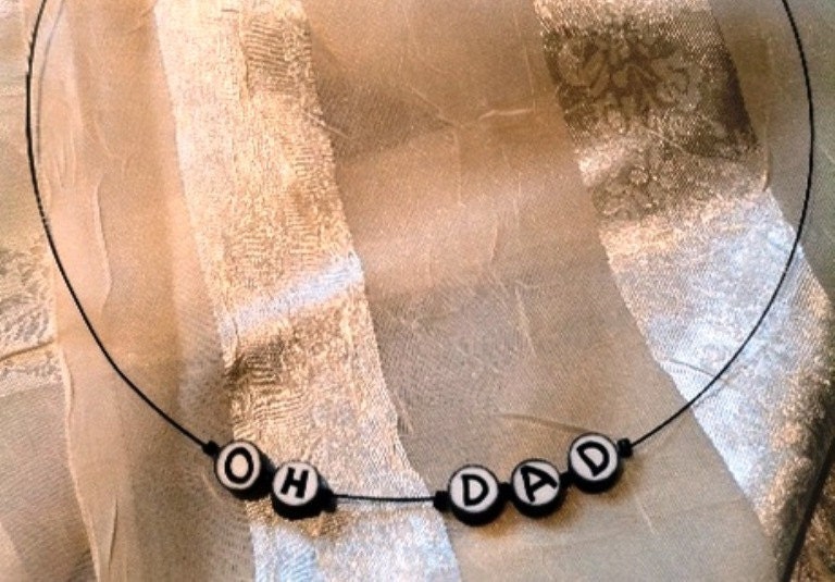 OH DAD Men's Fathers Day Statement Necklace Shabby Chic Retro Steampunk