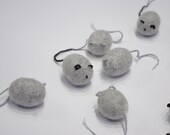 Cat toy felted mouse set of two