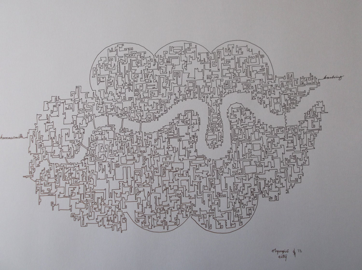Olympic City I 2012 Original drawing