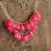 Hot Pink Cluster Statement Necklace