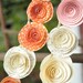 Wedding Garland Paper Flowers Orange, Ivory Peach Pink Book Pages 22 feet