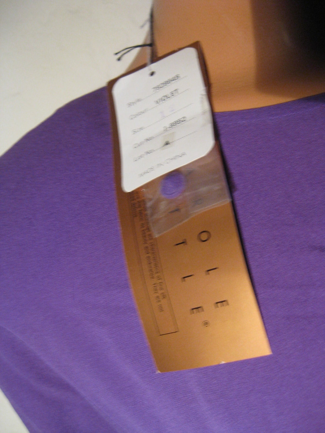 Vintage Carole Little 80's Silk Blouse Purple  Shoulder Pads New Original Tags  RARE