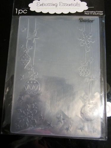 Darice- HANGING CHRISTMAS ORNAMENTS - Lovely Embossing Folder - A2 " Ornamental Star "