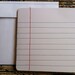 Lined Paper Stationery SEWN card w/envelope