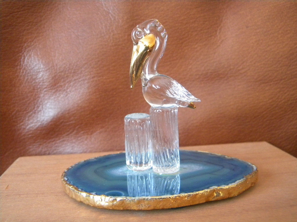 Glass Pelican Figurine by Glass Baron