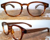 handmade tortoise and wood eyeglasses / rosewood and tortoise acetate glasses