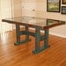 Dining Table - Reclaimed Barnwood with Glass