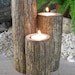 Tall, set of 3 candle holders