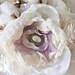 Fall fabric flower and paper flower wedding bouquet of eggplant flowers, moss flowers and Pumpkin flowers accents by Alternative blooms