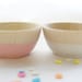 Wooden Mini Bowl Set of Two: Light Pink and White.  Party Decor, Cooking/Kitchen.