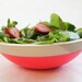 Wooden Salad Bowl Set of 5, Neon Pink, Summer Party, Picnic,Wedding Gift