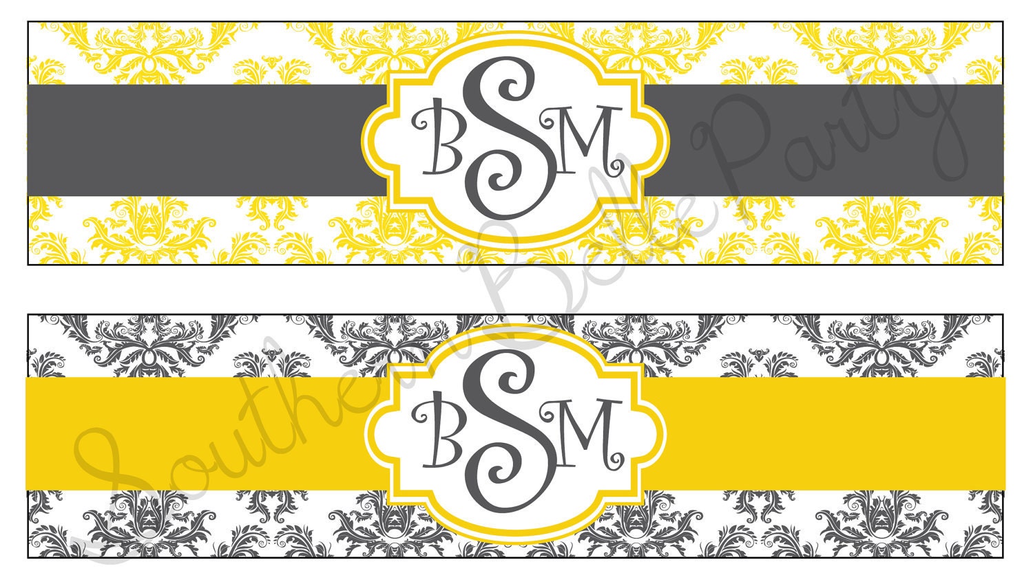 Monogram PRINTABLE water bottle/beer label perfect for any occasion