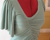 Custom Bamboo Jersey Leaf Dress - Pale Green