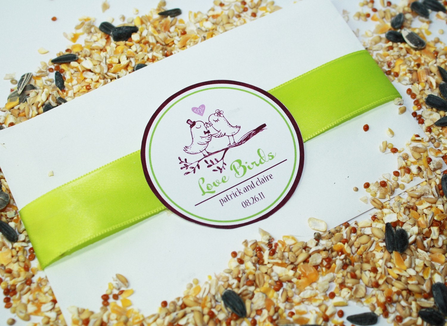 Wedding Favor Label / Tag - LOVE BIRDS Printable Il_570xn