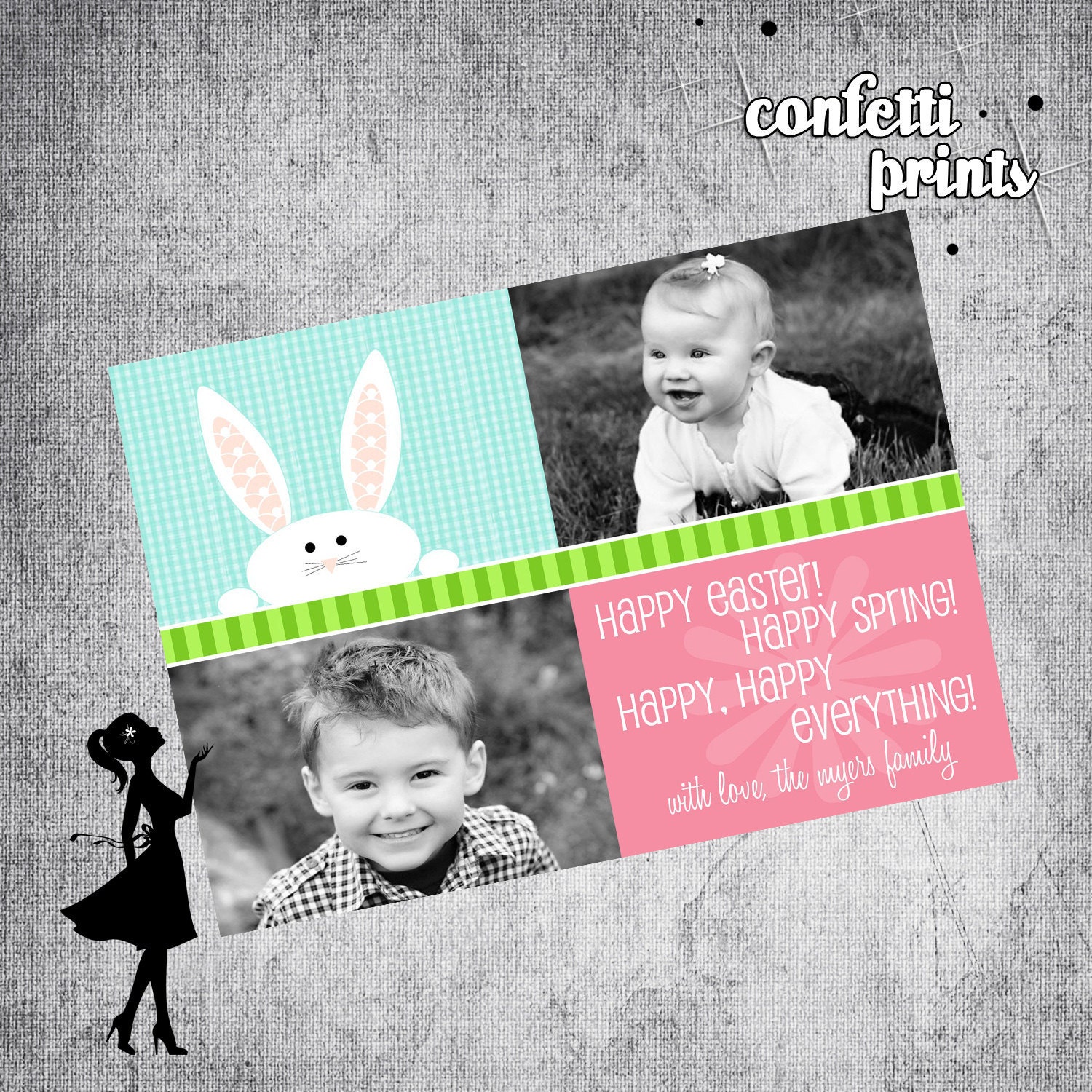 Personalized Photo Easter Card - HAPPY EVERYTHING Il_570xn