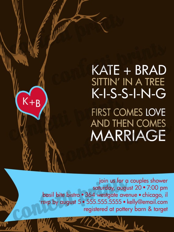 Bridal Shower Invitation - IN A TREE Printable