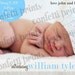 Photo Birth Announcement - MODERN Printable