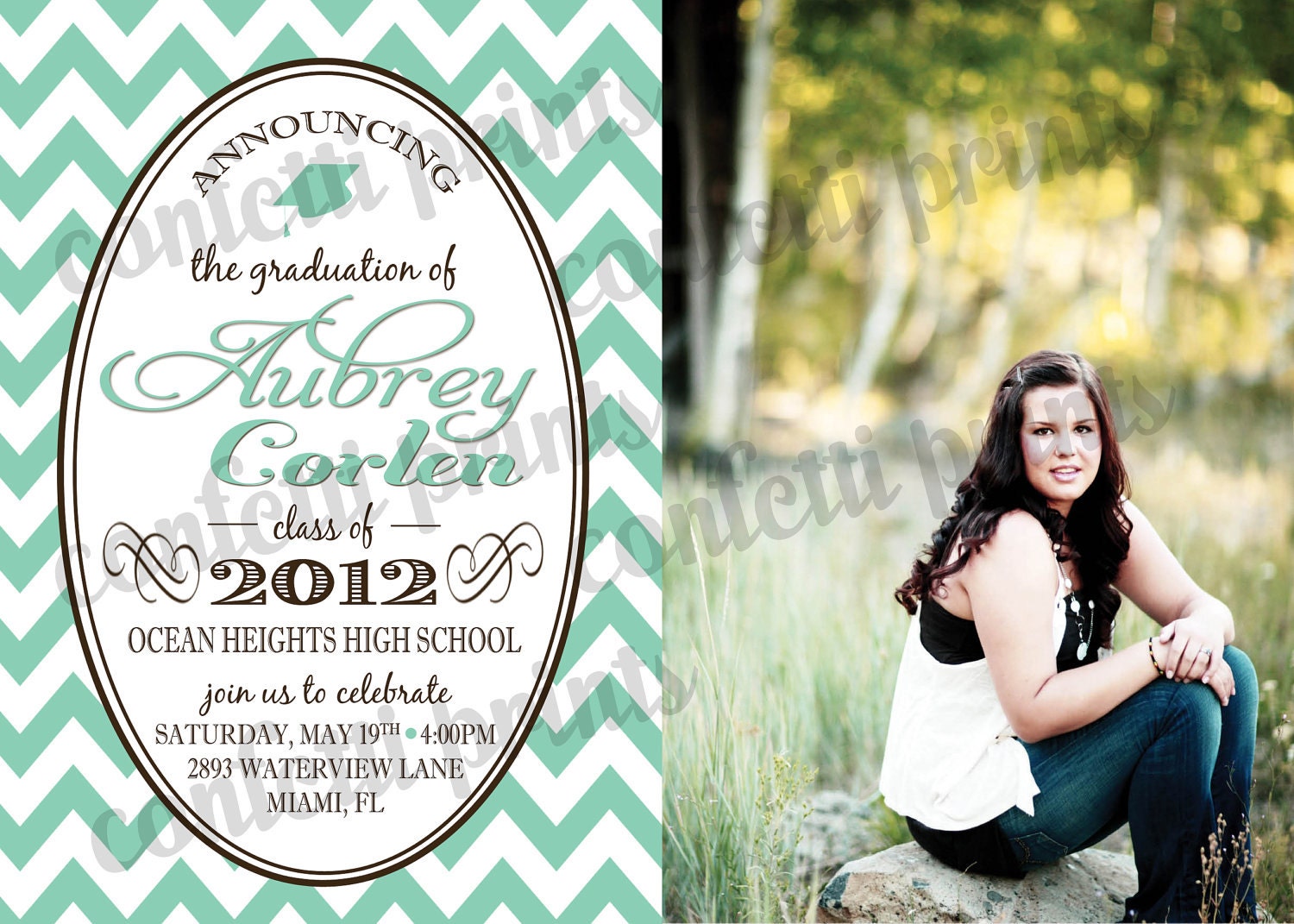 Graduation Announcement - MODERN Printable