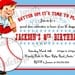 Vintage Baseball Birthday Invitation - BATTER UP Printable