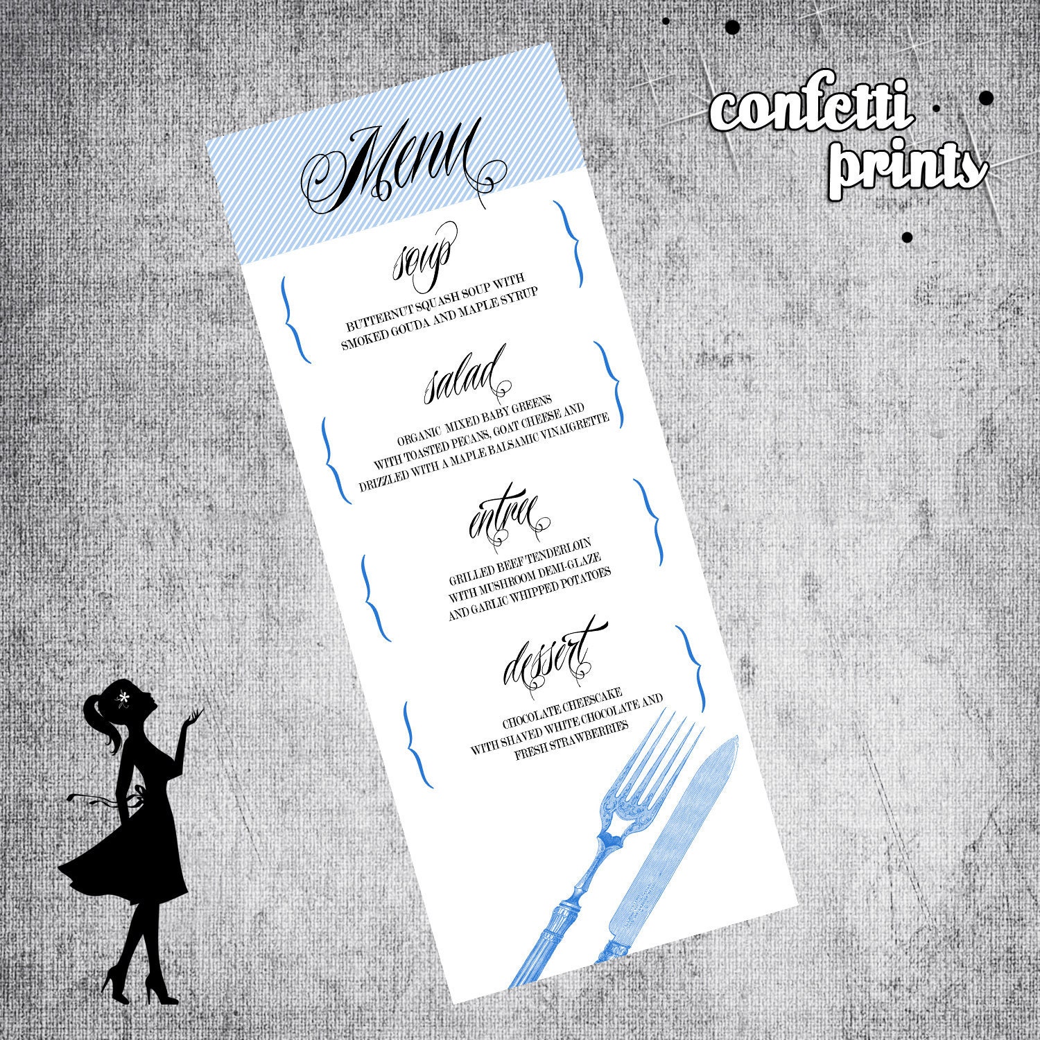 Vintage Menu Card - VINTAGE Printable
