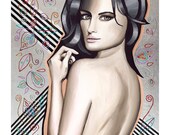 Flower Girls: Penelope canvas giclee print