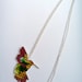 Humming Bird necklace - shrink plastic pendant - hand illustrated