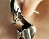 Shoe Earrings high heels metal sterling silver -Pair- miniature Burlesque pumps made to order