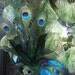 Peacock and Twig deco mesh Wreath