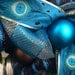 CLEARANCE Turquoise Peacock Winter deco mesh Wreath