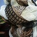 Cream Burlap and Black Cross deco mesh Wreath