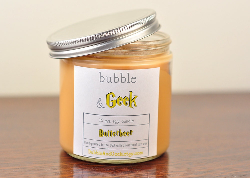 Butterbeer Soy Candle - 16 oz. jar - Harry Potter