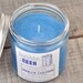 Vanilla Custard Scented Soy Candle - 16 oz. jar - Fish fingers not included - Police Box Blue