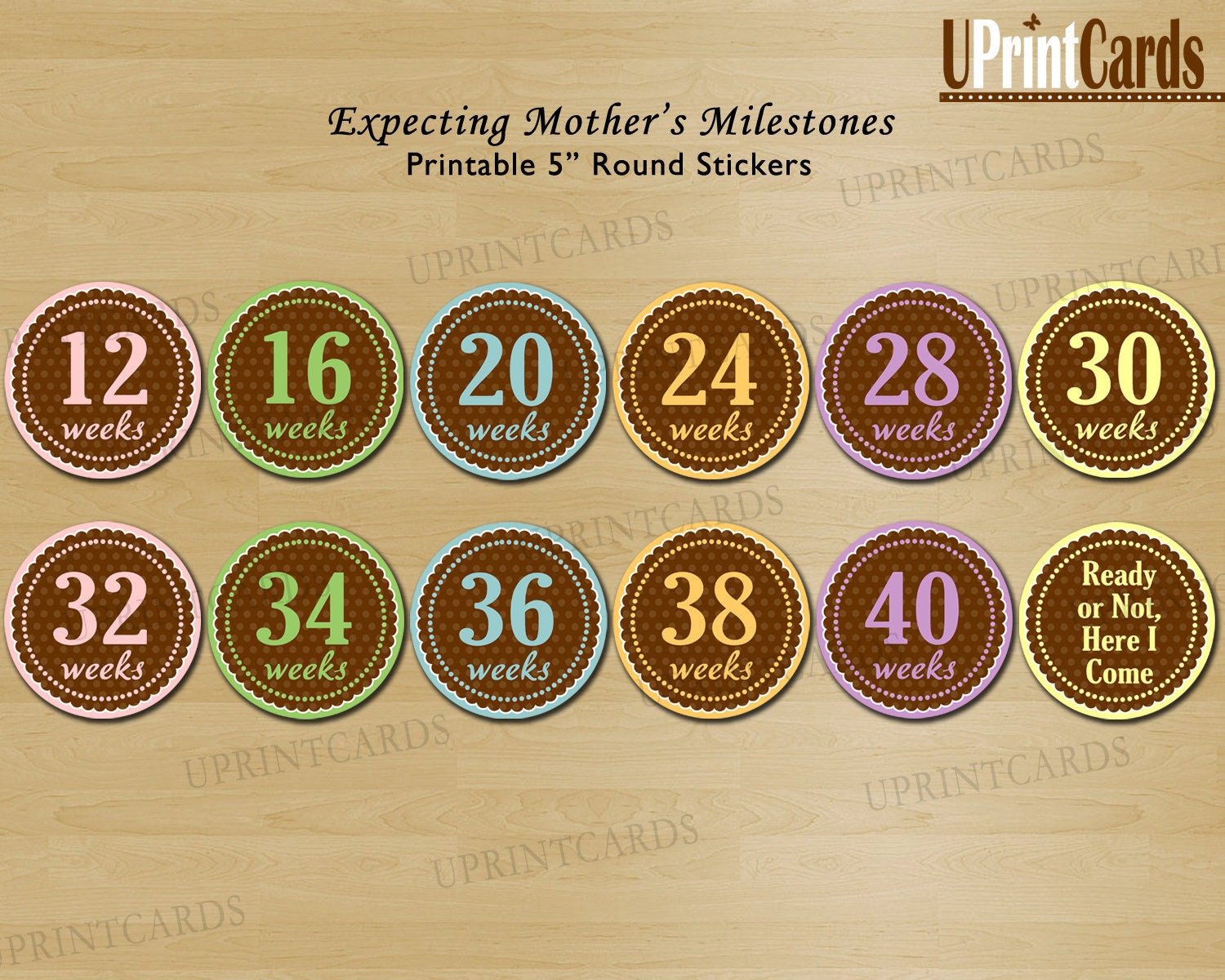 DIY Pregnancy Weeks - Baby Bump - Stickers- Iron On Transfers -  Digital Printable Expecting Mommy's Photo Milestone Markers