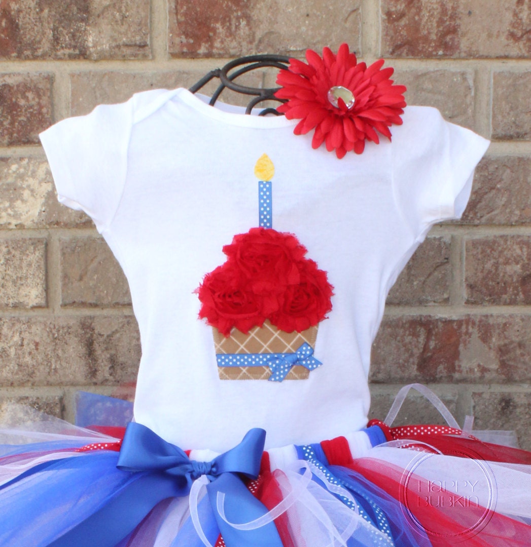 LIL' LIBERTY--Birthday Cupcake Onesie or Shirt Only, sizes Newborn-5T