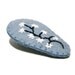 Embroidered felt hair clip Wool Hair barrette blue white