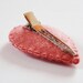 Embroidered Felt hair clip Flowers Pink wool Hair Barrette