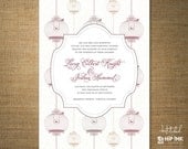 BIRDCAGE - Modern Vintage Birdcage Wedding Invitation (DEPOSIT)