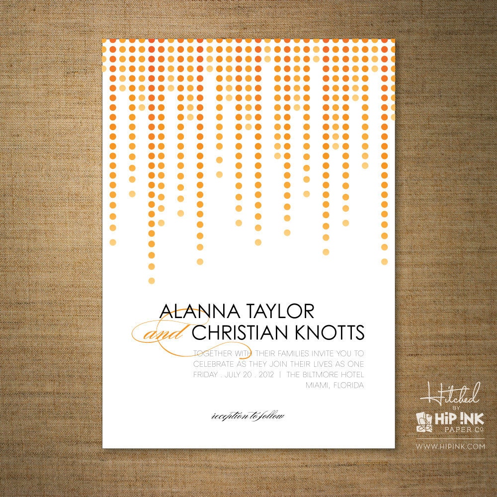 GARLAND - Modern Hanging Circles Wedding Invitation (SAMPLE)