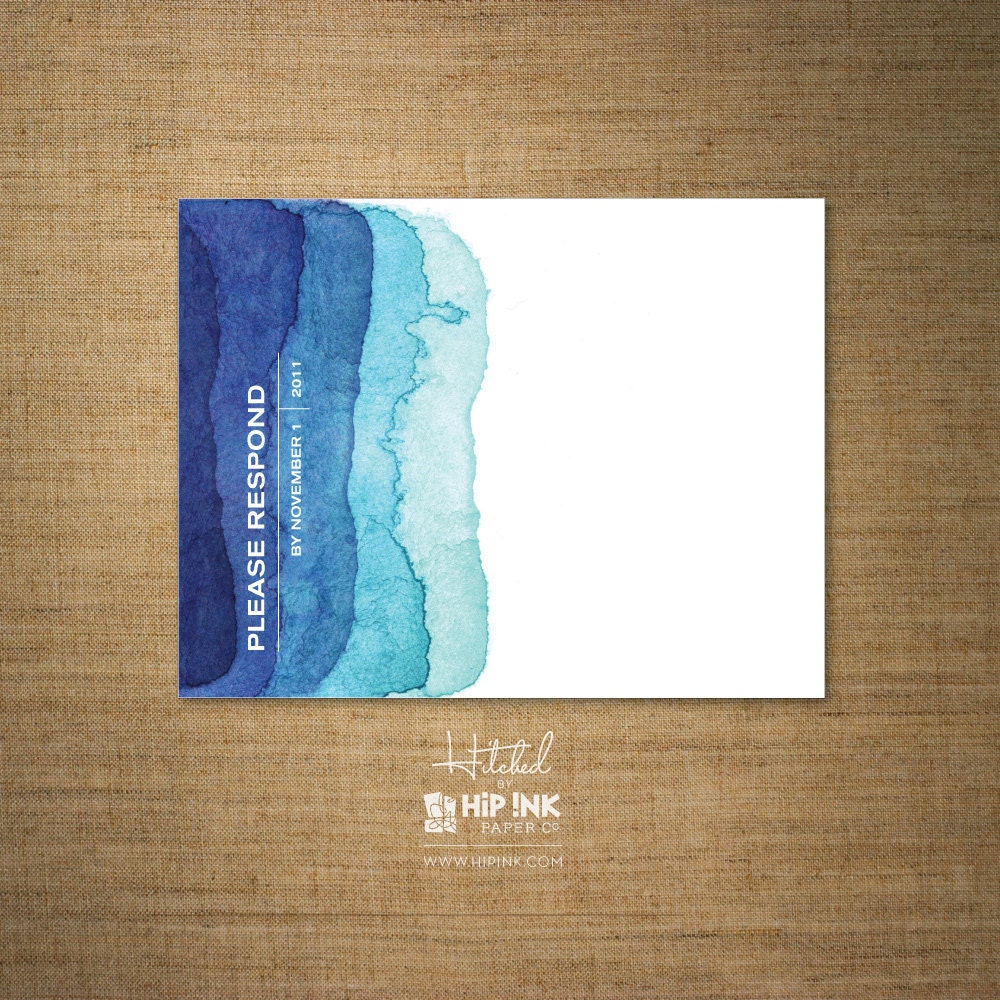 GALLERY - Modern Purple and Blue Watercolor Wedding Invitation (DEPOSIT)